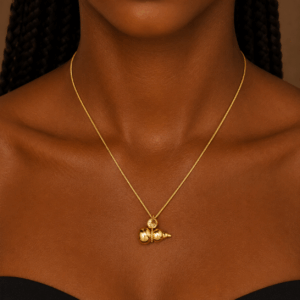 minimalist gold charm necklace