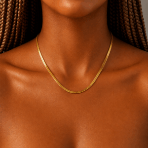 minimal 18k gold coated necklace