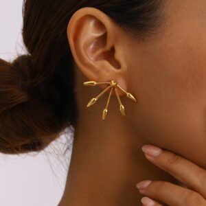 E068 18k gold coated earrings