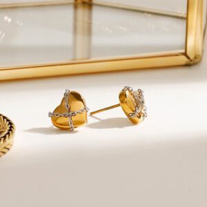 E069 18k gold coated earrings
