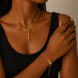 Modern Gold Sphere stainless steel  Bracelet – Minimalist EleganceB003