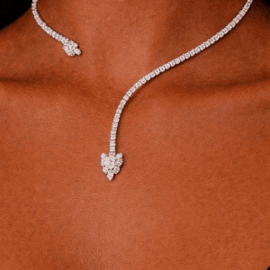 Y-shaped diamond lariat necklace