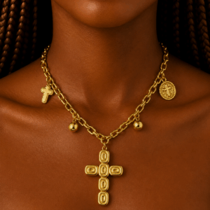 Opulent Charm Cross necklace-N104