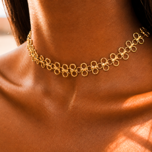 Golden Bloom Choker – Effortless Statement Luxury-stainless-steel-N093