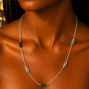 Minimal stainless steel Infinity necklace -N067