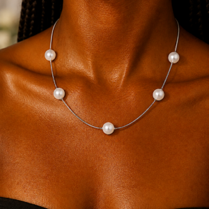 Minimalist Pearl Drop necklace-N081