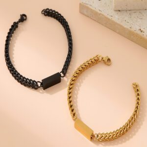 Custom engraved couples-bracelet-set-B062