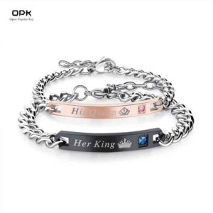 engraved couples bracelet -set-B072
