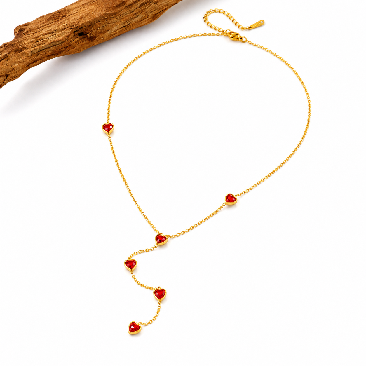 Green y shaped pendant necklace N113 - Image 2