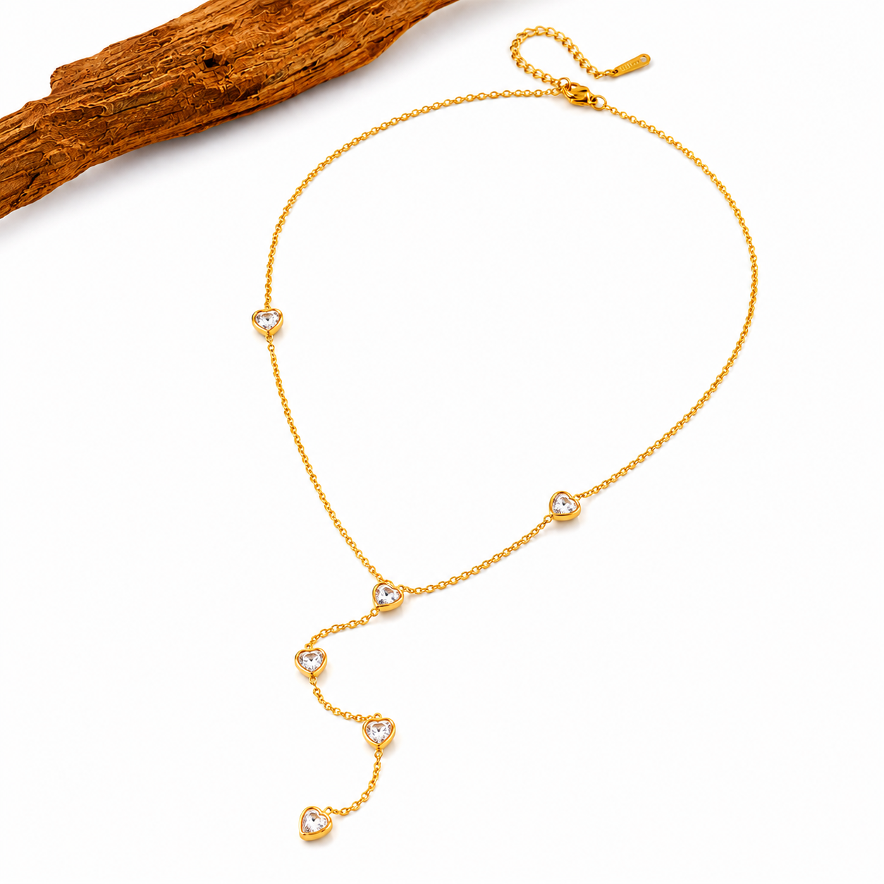 Green y shaped pendant necklace N113